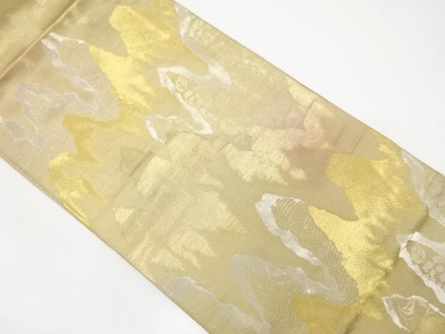 JAPANESE KIMONO / ANTIQUE FUKURO OBI / SILK / WOVEN CHINESE FLOWERS